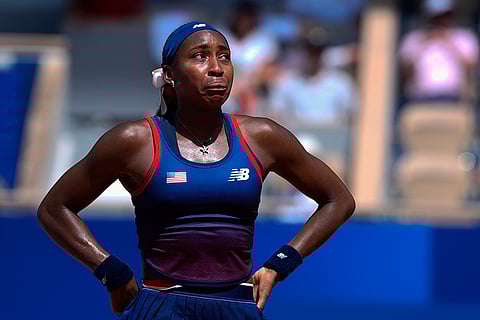 Coco Gauff of United States during women's singles third round match